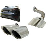 Punte Scarico Quad per Porsche Cayenne 9Y0 SUV 3.0 18+ S Look Cromo
