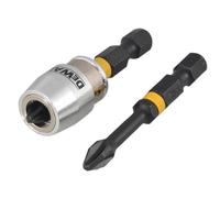 Punte Torsione DEWALT PH2 x 50mm (x2) E Manicotto Magnetico DEWDT7