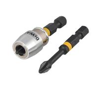 Punte Torsione DEWALT PH2 x 50mm (x2) E Manicotto Magnetico DEWDT7