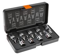 Punte Torx su tappo 55 mm da T20 a T60 set 9 08-707