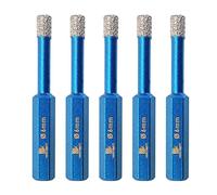 Punte Trapano Diamantate 6mm- BRSCHNITT foretto diamantato per Gres Porcellanato Piastrelle Ceramica granito Marmo(5 pezzi)..