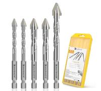 Punte Trapano Gres Porcellanato,Ø6-10 mm,Lytool 5 Pezzi Set di Punte Trapano per Vetro Piastrelle,Ceramica, Granito,Marmo,Accessorio Trapano Elettrici,Forare per Tegole, Piastrelle,Finestra,Portello