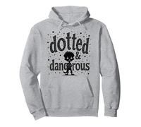 Punteggiato e Pericoloso: Ragazzo dei Cartoni Animati giocoso Troublemaker Felpa con Cappuccio, Unisex per Adulti, Grigio Melange, XXL
