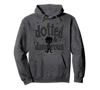 Punteggiato e Pericoloso: Ragazzo dei Cartoni Animati giocoso Troublemaker Felpa con Cappuccio, Unisex per Adulti, Grigio Scuro, S