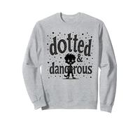 Punteggiato e Pericoloso: Ragazzo dei Cartoni Animati giocoso Troublemaker Felpa, Unisex per Adulti, Grigio Melange, L
