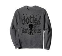 Punteggiato e Pericoloso: Ragazzo dei Cartoni Animati giocoso Troublemaker Felpa, Unisex per Adulti, Grigio Scuro, S