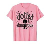 Punteggiato e Pericoloso: Ragazzo dei Cartoni Animati giocoso Troublemaker Maglietta, Uomo, Rosa, 3XL