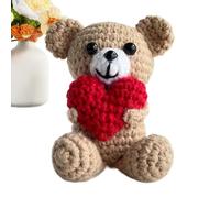 Punteggio All'uncinetto - Bambola Peluche Fatta A Mano, Animale A Cuore A Maglia, Stumpie Tascabile | Artigianato In Miniatura Cucita In Filo Morbido, Pezzo Regalo Eco -amichevole Per Bambini In Mater