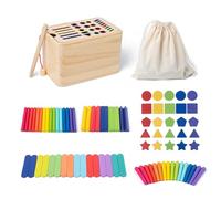 Punteggio Di Ordinamento A Forma - Stretter A Forma Di Legno - Sorvuzione In Legno E Giocattoli Per Impilazioni - Giocattolo Educativo Per Il Riconoscimento Del Colore E Della Forma, Promuove Le Capac