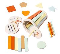 Punteggio di smistamento del colore in legno | Colours Toys Toys Shape Puzzle | Strere a forma di legno per interno ed esterno | Brainter teaser Color Smorting Puzzle per ragazzi e ragazze