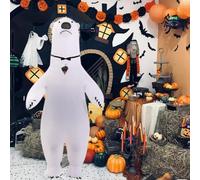Puntelli cosplay in costume gonfiabile da orso polare per la parata del