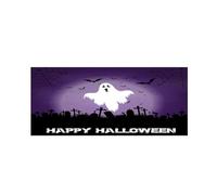 Puntelli di Halloween con il nostro striscione garage di Halloween: The Ultimate Party! Decorazione scheletro (A, 480x210cm)