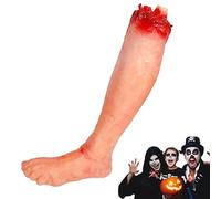 Puntelli Di Halloween Gamba Umana Finta Piede Parte Del Corpo Recisa Halloween Realistico Spaventoso Vinile Decorativo Gamba Mozzata Decorazioni per Oggetti Di Scena Di Halloween Lato Casuale