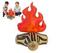 Puntelli per falò gonfiabili: esplodono il fuoco falso, giocattolo per falò 3D | Setter di scena leggera, pezzo di decorazione per feste divertente impostazione fiamma per campeggio indoor eventi
