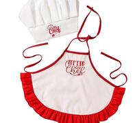 Puntelli per fotografia infantile Set cappello e grembiule da cuoco per neonate e bambine Progettazione per Completo da cucina per in morbido tessuto poliestere
