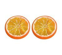 Puntelli realistici a spicchi di limone, set da 2 pezzi per alimenti, B | Materiali in PVC, decorazione per ristoranti e accessori creativi per lo styling, decorazioni per feste e oggetti di scena