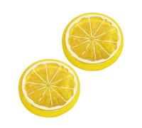 Puntelli realistici a spicchi di limone, set da 2 pezzi per alimenti | Materiali in PVC, decorazione per ristoranti e accessori creativi per lo styling, decorazioni per feste e oggetti di scena