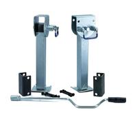 Puntelli stabilizzatori telescopici per rimorchi, Gamba di supporto for camper con manovella telescopica 1000 kg 460 mm-680 mm argento Modello 1 2 3(Model3)