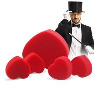 Puntello Magico In Spugna Rossa | Kit Palla Di Spugna Morbida E Leggera, Magici Cuore Puntello Magico Per Maghi Adulti Adolescenti Studenti