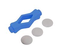 Puntello per porta della lavatrice a carico frontale, porta della lavatrice in silicone, tappo aperto a forma di bocca, forte magnete, strumenti per il supporto del fermo rondella (Blu)