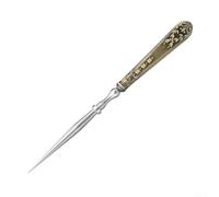 Punteruolo da cucito realizzato con materiali, strumento essenziale per gli appassionati del fai da te (bronzo)