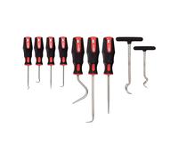 PUNTERUOLO KS TOOLS 550.1070 - Acciaio speciale, set 9 pezzi, manico ergonomico, rimozione O-ring