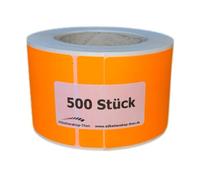Punti adesivi rettangolari 50 x 50 mm, autoadesivi per scrivere, 500 pezzi/rotolo (arancione chiaro)
