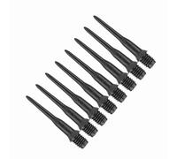 Punti Dardi, 100 Pezzi di Plastica Dart Dart One Ongo Soft Tips Set Accessorio per le Freccette Elettroniche (BLACK)