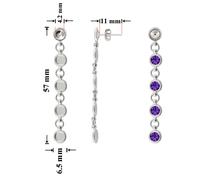 Punti D'Argento Sterling D'Angolo 57x11mm Per Incollare Rivoli E Cristalli Rosa