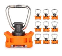 Punti di ancoraggio for binari aerei in acciaio inossidabile con molla di ritorno for camper e roulotte, gestione del carico for il trasporto su rimorchi(10PCS)