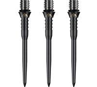 Punti di conversione delle freccette Mission Titan Pro Titanium converte punta morbida in acciaio, Nero scanalato