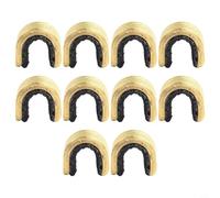 Punti di Incocco in Ottone per Ricurvo 5 Set - Fermi Corda Precisione con Rivestimento Gomma per con l' per fai da Te(Black)