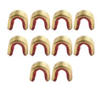 Punti di Incocco in Ottone per Ricurvo 5 Set - Fermi Corda Precisione con Rivestimento Gomma per con l' per fai da Te(Red)
