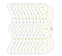 Punti di luce glitterati per il viso,10 pezzi patch per il trucco d'oro,Patch temporanea viso trucco glitter luminosi - per feste festività festival natale cosplay celebrazione carnevale