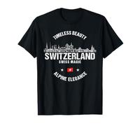 Punti di Riferimento Vintage della Svizzera Bandiera Maglietta