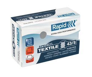Punti Metallici per Cucitrice Special Textile Rapid - 43/8 - 24872300 (Conf. 100