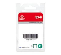 RO-MA - 1110324 - Punti zincati - 53-8 - 8 mm - metallo - Ro-Ma - conf. da 1960 punti - 98262 - Conf. da 1 Pz. - 1110324