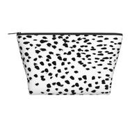 Punti spot dalmata con stampa animalier in bianco e nero, Borsa da toilette Borsa per trucco Borsa per cosmetici Borsa da toilette da viaggio portatile