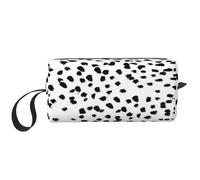 Punti spot dalmata con stampa animalier in bianco e nero, Borsa per il trucco Borsa per cosmetici Borsa da toilette da viaggio portatile Borsa per trucco Organizer