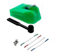 Puntina di ricambio AT-VMN95E, compatibile con il giradischi AT-LP120X-USB, include cavi di collegamento e spazzolina per la pulizia.