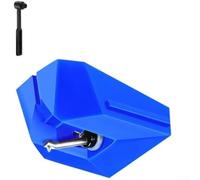 Puntina di ricambio AT VMN95E per giradischi USB Audio Technica ATLP120X con spazzola compatibile con cartucce della serie VM95 per un tracciamento audio accurato (blu)
