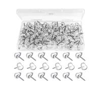 Puntine da a forma cuore da 100 con custodia per bacheche da ufficio, puntine da colorate Puntine in plastica per bacheca sughero e colori misti