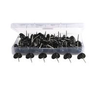 Puntine da a forma cuore da 100 con custodia per bacheche da ufficio, puntine da colorate Puntine in plastica per bacheca sughero e colori misti