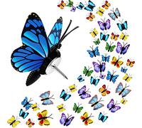 Puntine da Disegno, 50 pezzi 3D Farfalla Puntine Colorate, Puntine per Lavagna Sughero, per Carta di Carta, Calendario, Foto, Forniture per Ufficio