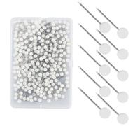 Puntine da Disegno Mappa Chiodini Testa Puntine per Lavagna Sughero Colorate per Bacheca Mappa Ufficio 1/8 Pollici 330 Pezzi, Bianco