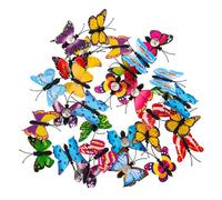 Puntine Decorative a Farfalla in Metallo e PVC 30 Pezzi | Colori Vivaci, Facile Inserimento, Design Semplice, per Messaggi, Foto, Lezioni di Geografia Colore Casuale