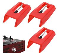 Puntine Giradischi Universali,3 Pezzi Ago per Giradischi Topcloud Fonografiche Fonografo Ago Confezione da Aghi Diamantati Stilo di Ricambio in Diamante per Player Record Vinyl LP Fonograph