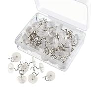 Puntine per Cielo Auto,100 PCS Perni a Torsione Trasparenti Spilla Tappezzeria Chiodino in Plastica Twist Pins per Fodere per Tappezzeria Materassi Gonne per Letto