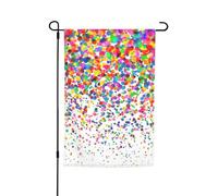 Puntini colorati Stampa Arte Festività Giardino Bandiere 12 X 18 "All Season Bandiera Outdoor Yard Decor Per Patios