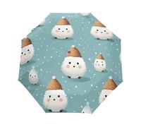 Puntini Di Neve Di Ricci Bambino Cartone Animato Ombrello Pieghevole Automatico Ombrelli Antivento Protezione UV da Viaggio per Bambini Ragazzi Ragazze